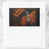 Happy Halloween Scary Clown Rechthoekige Sticker (Tas)