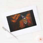 Happy Halloween Scary Clown Rechthoekige Sticker (Envelop)