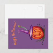 Happy Halloween Scary Lantern Briefkaart (Voorkant / Achterkant)