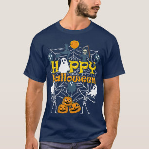 Happy Halloween Scary Retro Boys Girls Kind Toddle T-shirt