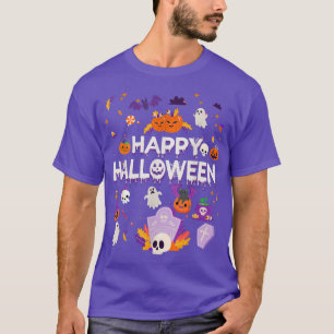Happy Halloween Scary Retro Kinder Boo Ghost Pumpk T-shirt