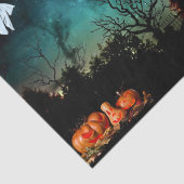 Happy Halloween Scary Witch, Ghost en Pumpkins Tissuepapier (Detail)