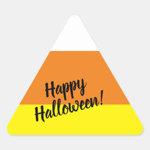Happy Halloween Schattige Candy Corn Driehoek Sticker