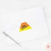 Happy Halloween Schattige Candy Corn Driehoek Sticker (Envelop)
