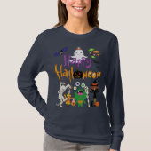 Happy Halloween Schattige en Spooky T-shirt (Voorkant)