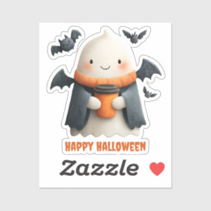 Happy Halloween Schattige Ghost Design Sticker