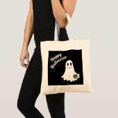 HAPPY HALLOWEEN SCHATTIGE GHOST VOEG JE LOGO BUSIN TOTE BAG (Voorkant (product))