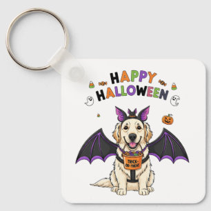 Happy Halloween Schattige Hondenvleermuis Trick-or Sleutelhanger