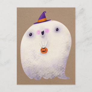 Happy Halloween Schattigee Ghost Trick or treat Briefkaart