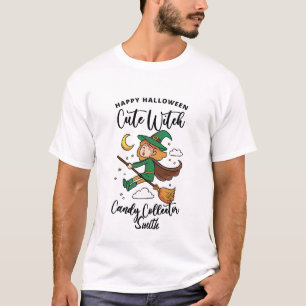 Happy Halloween Schattigee heks Snoep verzamelaar T-shirt