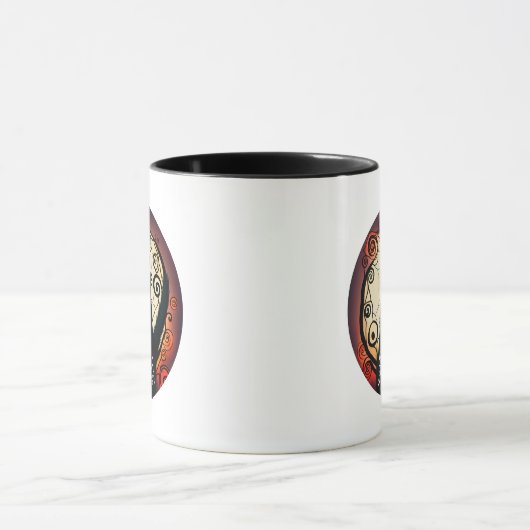 Happy Halloween Schattigee zwarte kat Halloween Mo Mok (Midden)