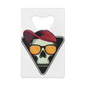 Happy halloween schedel kredietkaart flessenopener (Achterkant)