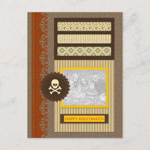 happy halloween ( scrapbook ) briefkaart