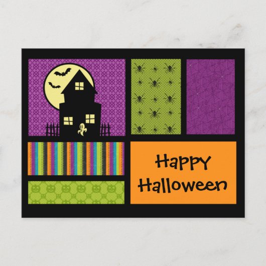 Happy Halloween Scrapbook Style Briefkaart (Voorkant)