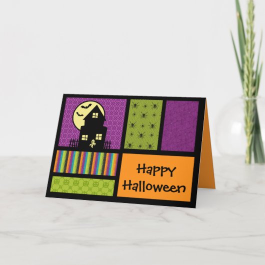 Happy Halloween Scrapbook Style Kaart (Voorkant)