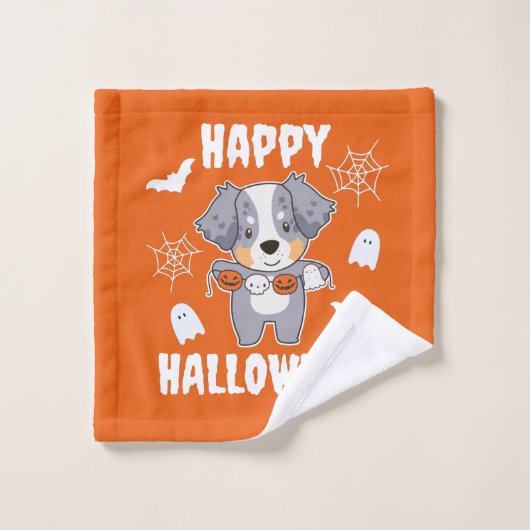 Happy Halloween Shepherd Australien Costume de chi (Gant de toilette)