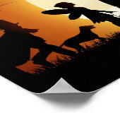 Happy Halloween Silhouette Kinderen Poster (Hoek)