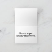 Happy Halloween | Sinister pompoen illustratie Kaart (Binnen)