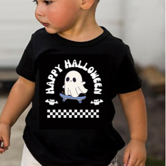 Happy Halloween Skater Ghost Toddler Boy 