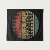 HAPPY HALLOWEEN SKELETON DANCE WANDKLEED (Voorkant (horizontaal))