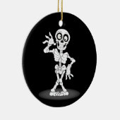 Happy Halloween Skeleton Keramisch Ornament (Rechts)