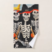 Happy Halloween Skeletons (Serviette à main)