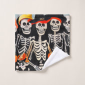 Happy Halloween Skeletons (Gant de toilette)