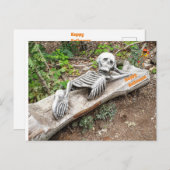 Happy Halloween Skelett Briefkaart (Voorkant / Achterkant)