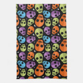 Happy Halloween Skull Pattern Theedoek (Verticaal)