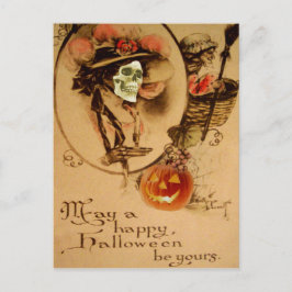 Happy Halloween Skull Zombie Undead Jack O Lantern Briefkaart