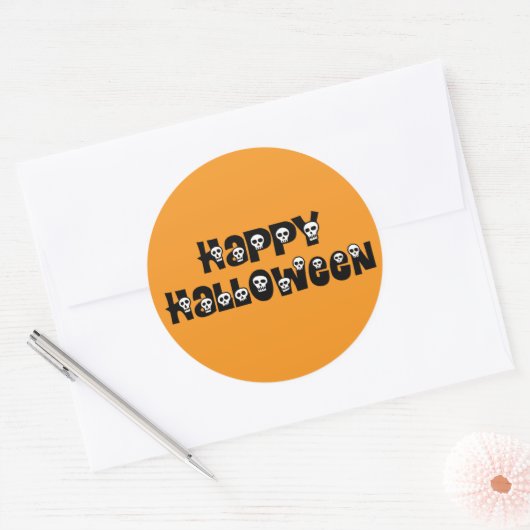 Happy Halloween Skulls Sticker (Enveloppe)