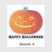 Happy Halloween Smiling Citrouille Sticker (Feuille)