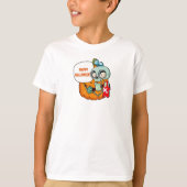 Happy Halloween Smiling Skeleton T-shirt (Voorkant)
