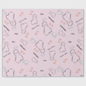 Happy Halloween Snoep Hand Lettering Doodle Cadeaupapier (Vlak)