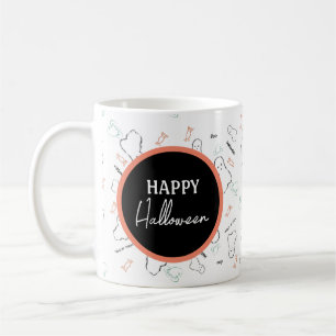 Happy Halloween Snoep Hand Lettering Doodle Koffiemok