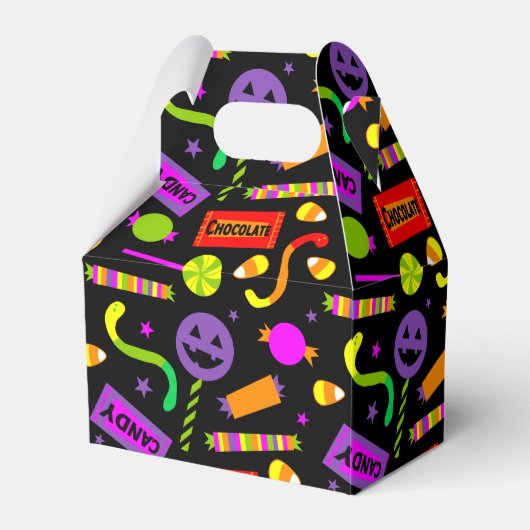 Happy Halloween Snoep Pattern Bedankdoosjes (Voorkant Zijde)