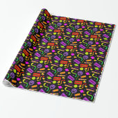 Happy Halloween Snoep Pattern Cadeaupapier (Uitgerold)