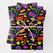 Happy Halloween Snoep Pattern Inpakpapier Vel (In situ)