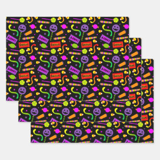 Happy Halloween Snoep Pattern Inpakpapier Vel