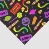 Happy Halloween Snoep Pattern Tissuepapier (Detail)