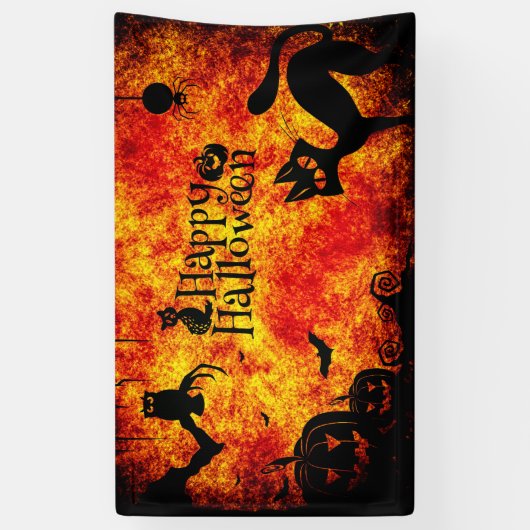 Happy Halloween Spandoek (Verticaal)
