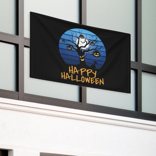 Happy Halloween Spandoek (Buitenkant Gebouw)