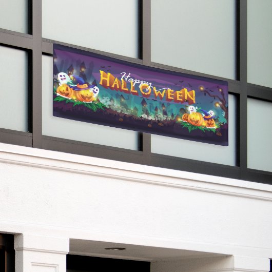 Happy Halloween Spandoek (Buitenkant Gebouw)
