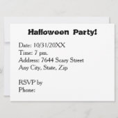 Happy Halloween Spiders & Spider Web Invitation Kaart (Achterkant)