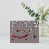 Happy Halloween Spinnen Cartoon Cust. Briefkaart (Staand voorkant)