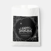 Happy Halloween Spinnenweb Persoonlijk Bedankzakje (Voorkant)