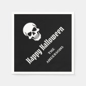 Happy Halloween spookachtige schedel aangepaste na Servet (Voorkant)