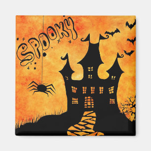Happy Halloween Spooky Castle Magneet