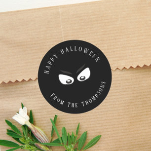 Happy Halloween Spooky Ghost Cute Eyes Favor Ronde Sticker