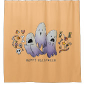 Happy Halloween Spooky Ghost Douchegordijn (Voorkant)